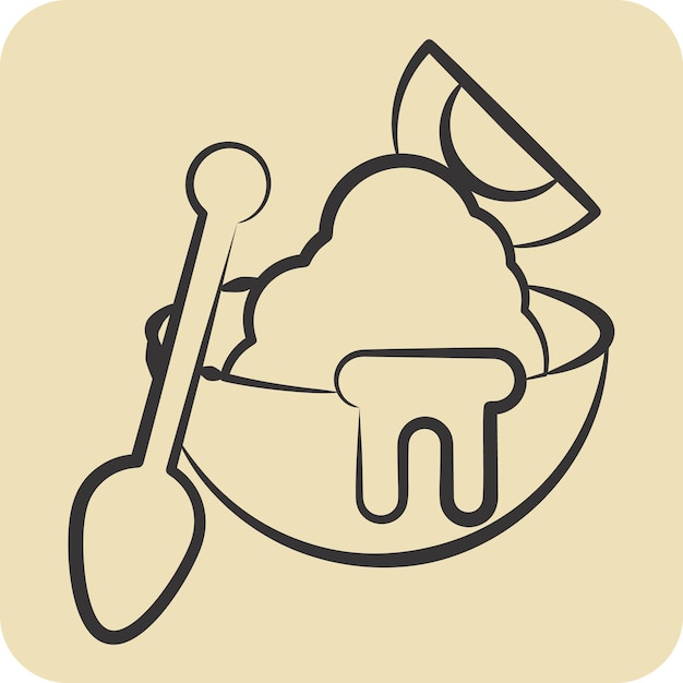 Iconos Cornflakes relacionados con el símbolo del desayuno estilo dibujado a mano diseño simple editable