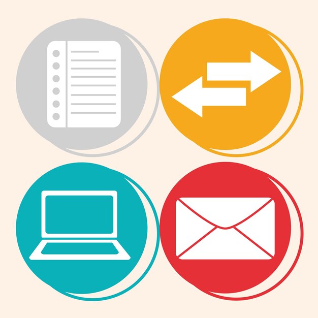 Iconos de correo electrónico de mensaje