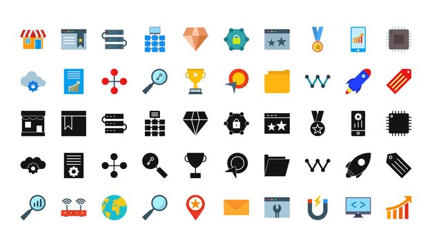 Iconos creativos Elementos de diseño Colección de vectores