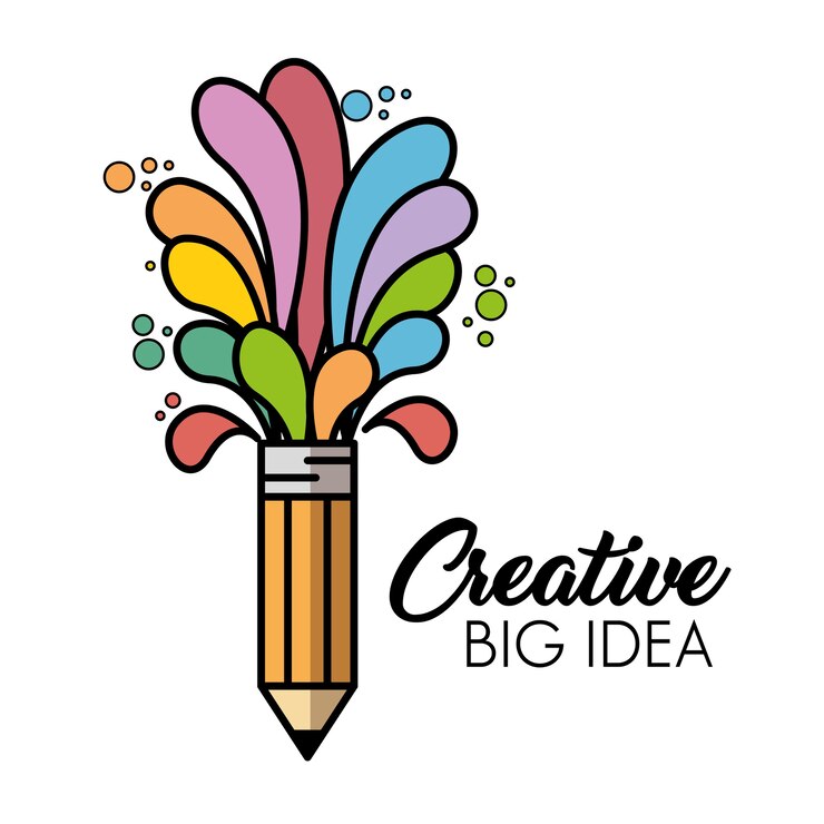 Vector iconos creativos de gran idea
