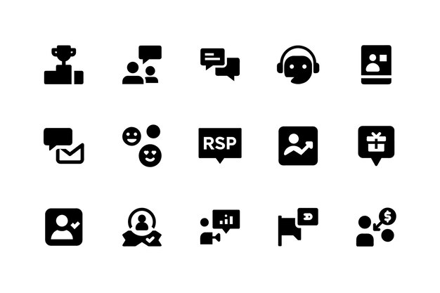 Iconos creativos de redes sociales para uso digital