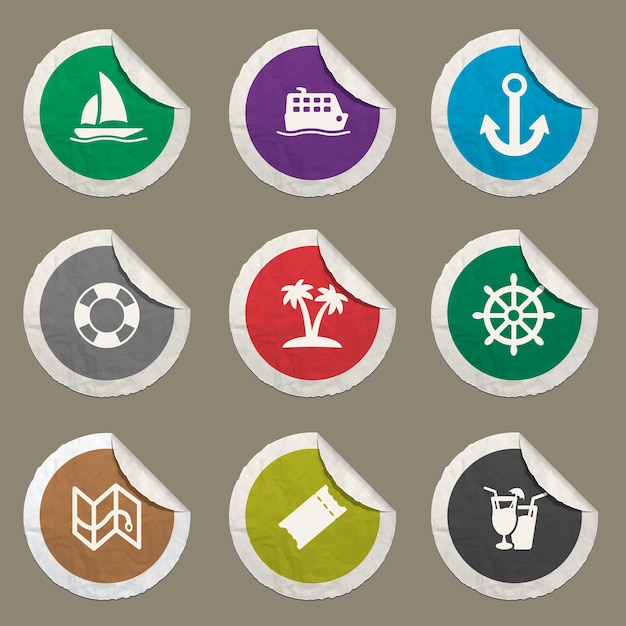 Iconos de crucero para sitios web e interfaz de usuario