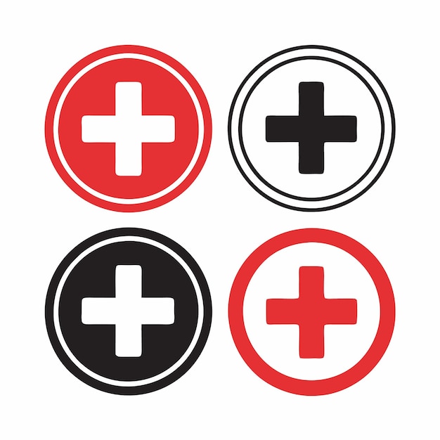 Iconos de cruces médicas