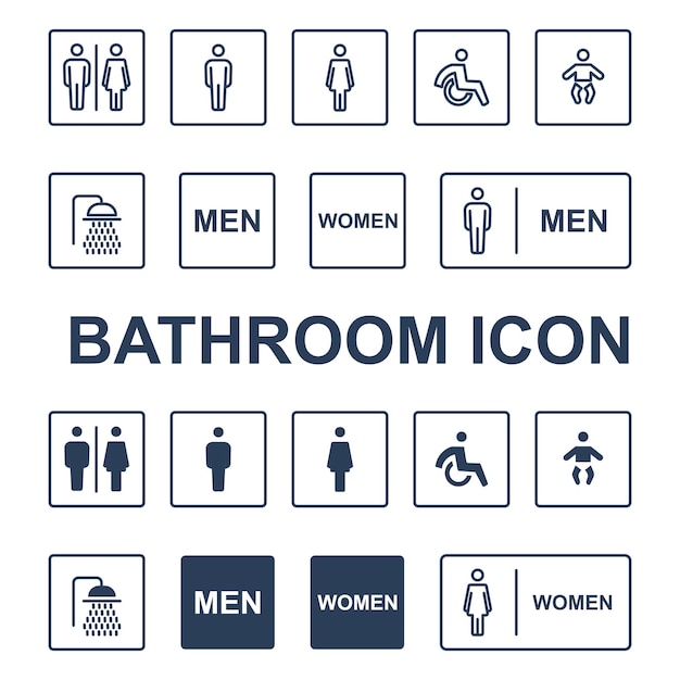 Iconos de cuarto de baño