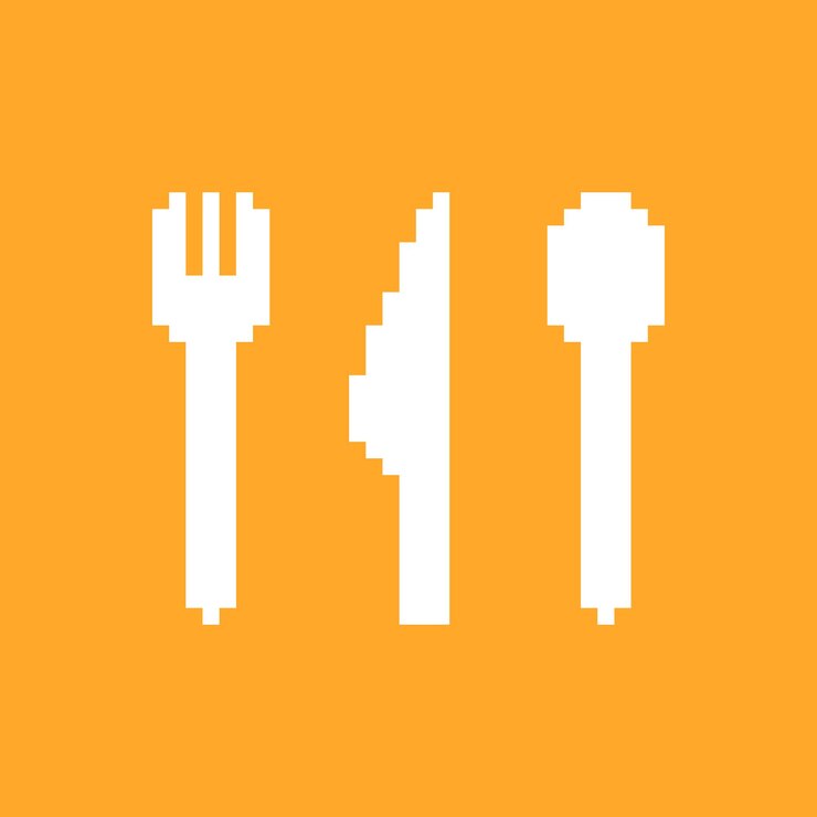 Vector iconos de cubiertos simples