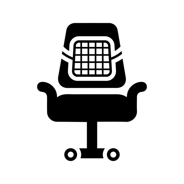 Iconos de cubos de sillas Gráficos vectoriales en negro
