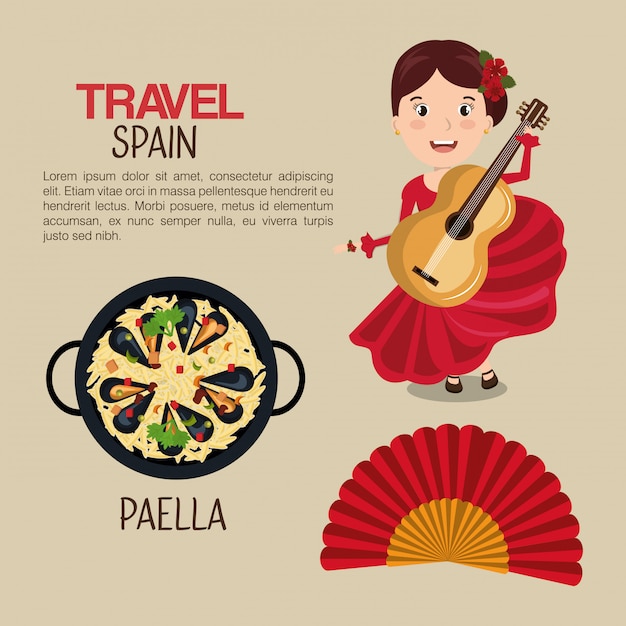 Iconos de la cultura española aislados icono de diseño