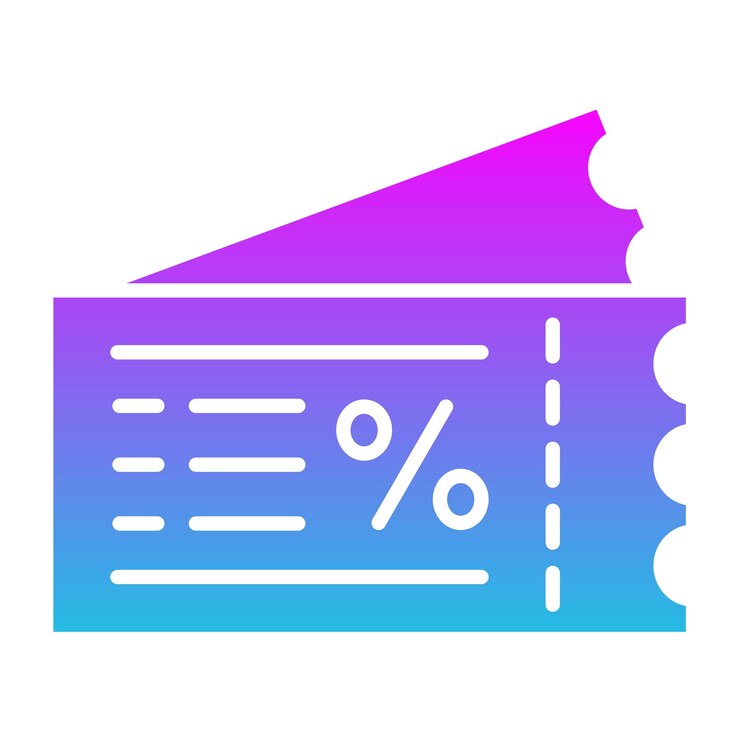 Vector iconos de cupones de descuento