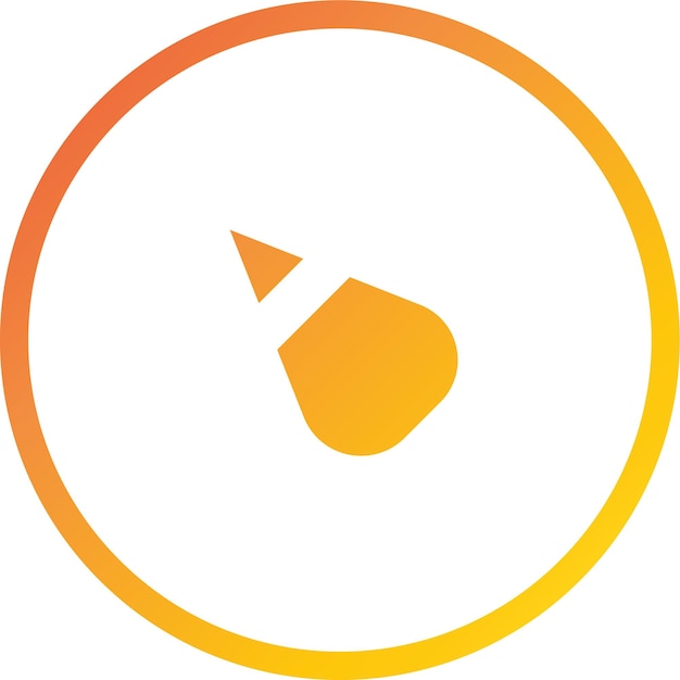 Iconos de cursor en gradiente naranja vibrante con un fondo limpio para aplicaciones digitales