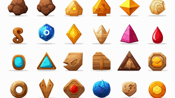 Vector iconos del cursor del juego diseños vibrantes y diversos