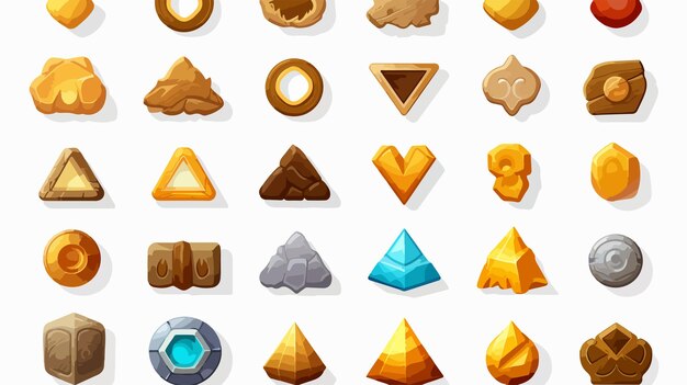 Iconos del cursor del juego Diseños vibrantes y diversos