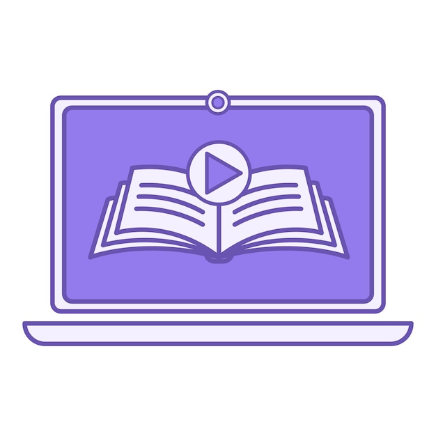 Iconos de cursos en línea de colores