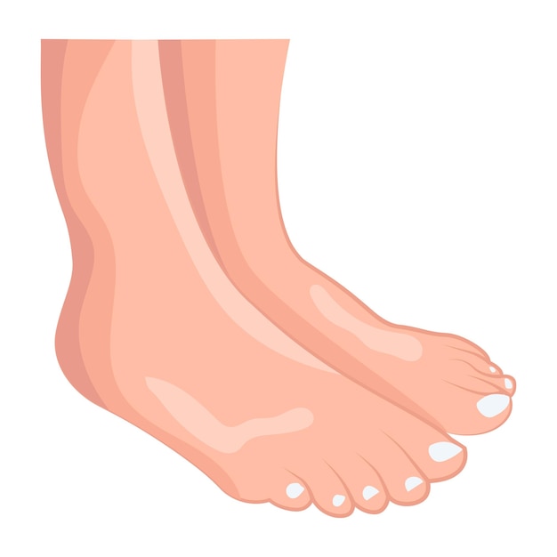 Iconos de las damas con los pies planos