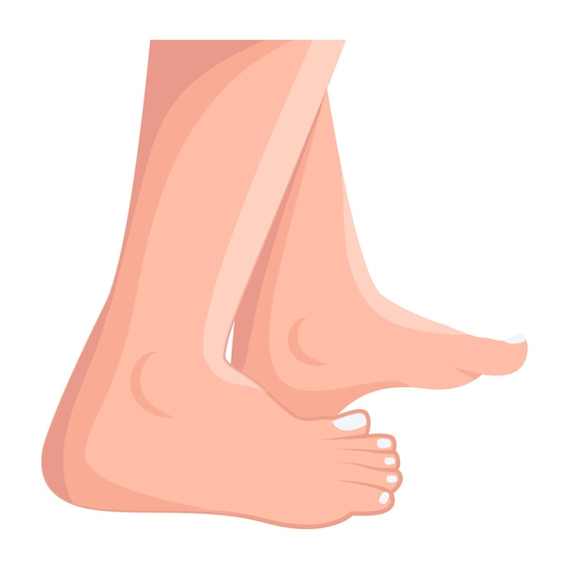 Iconos de las damas con los pies planos