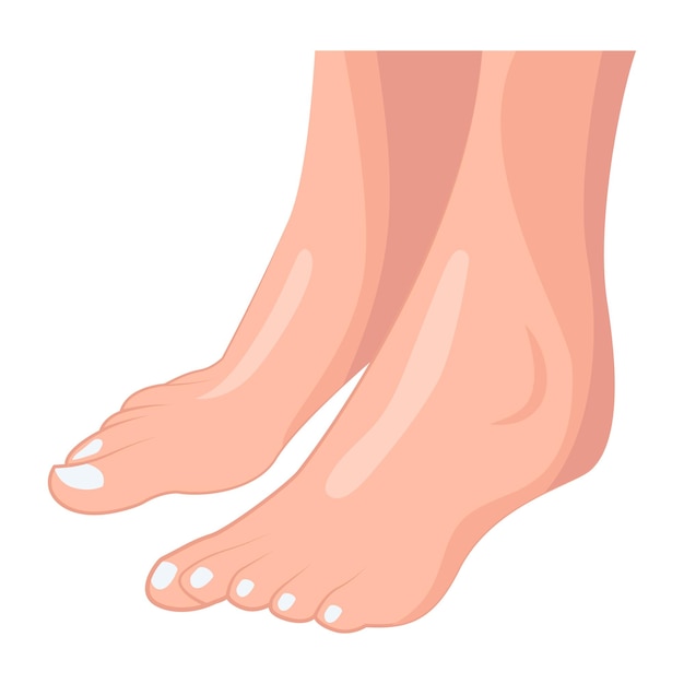 Iconos de las damas con los pies planos