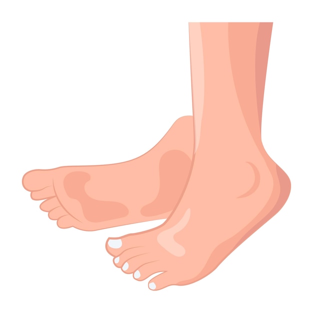 Iconos de las damas con los pies planos