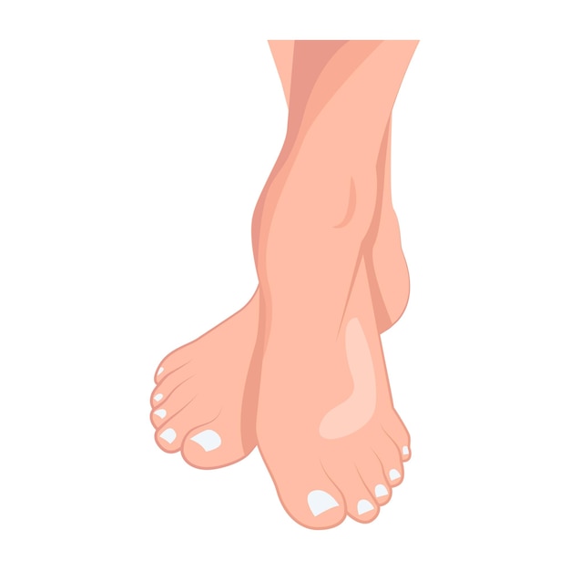 Iconos de las damas con los pies planos