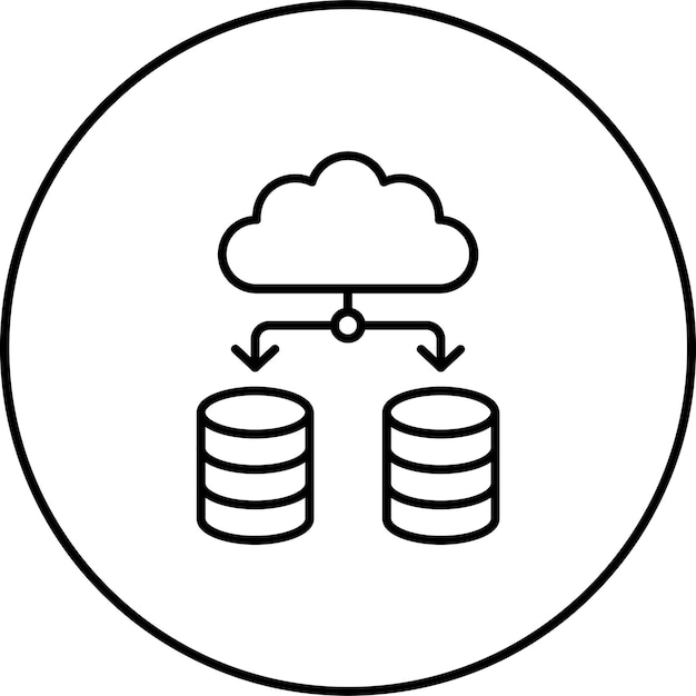Iconos de datos en la nube
