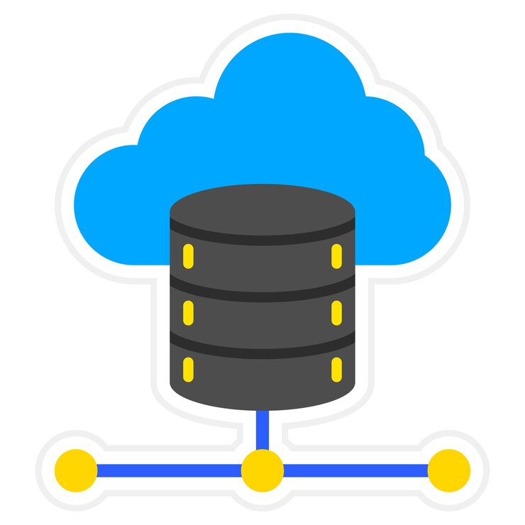 Vector iconos de datos en la nube