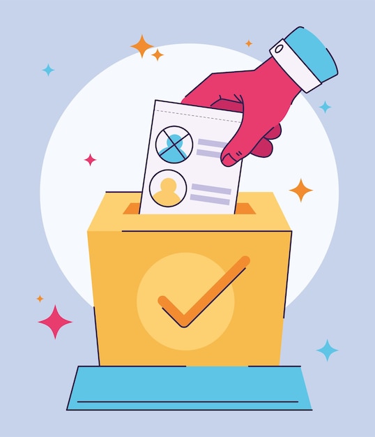 Iconos de democracia y elecciones