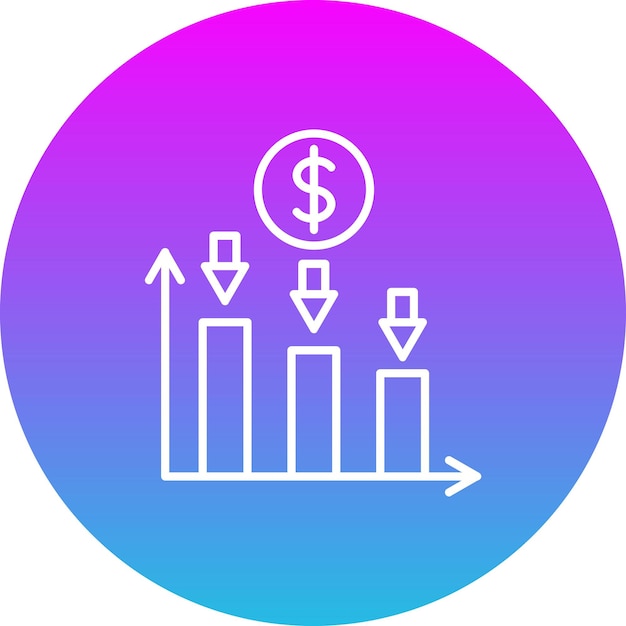 Vector iconos de depreciación