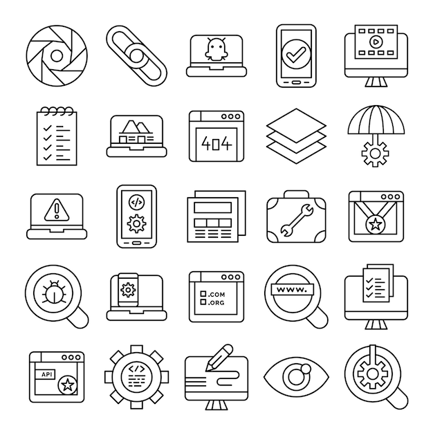 Iconos de desarrollo web Una guía completa para el diseño web moderno
