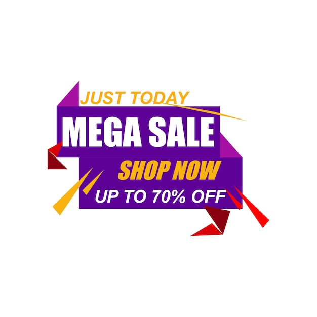 Iconos de descuentos grandes Precio de oferta especial Elementos de colores plantilla de banner de descuento de venta flash
