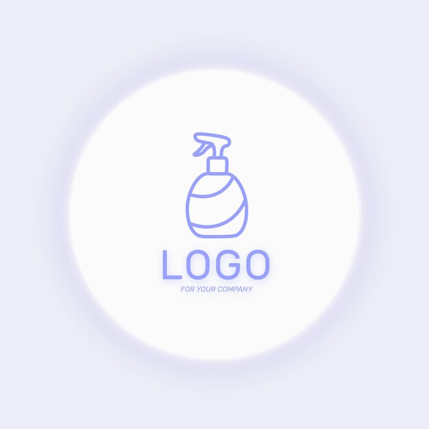 iconos de detergente Logotipo de aerosol logotipo de detergente para diseño web o ilustración vectorial aislada de la empresa