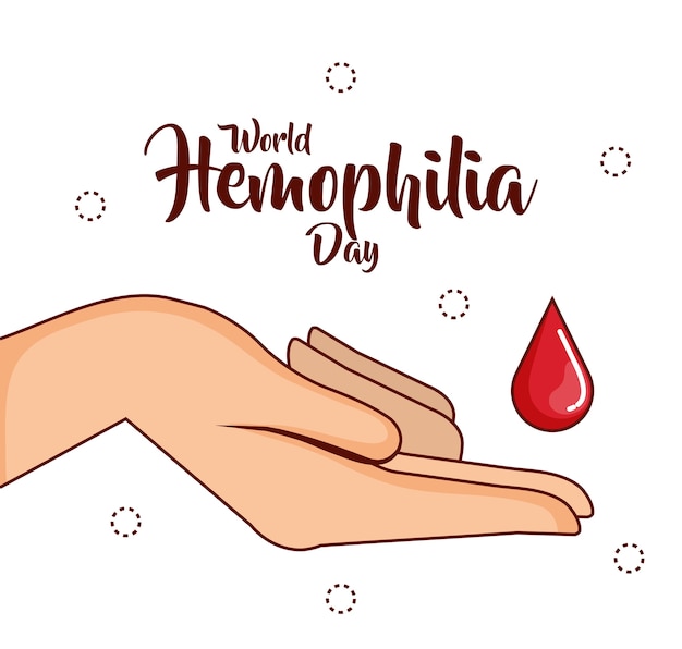 Iconos del día mundial de la hemofilia