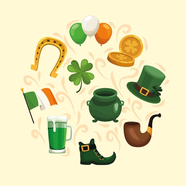 Iconos del día de san patricio