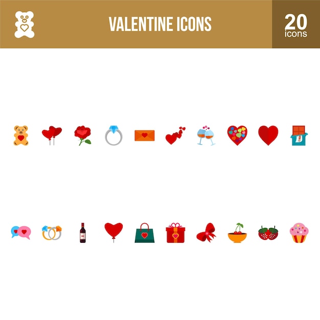 Iconos para el día de san valentin