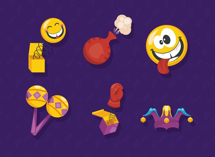 Vector iconos del día de los seis tontos
