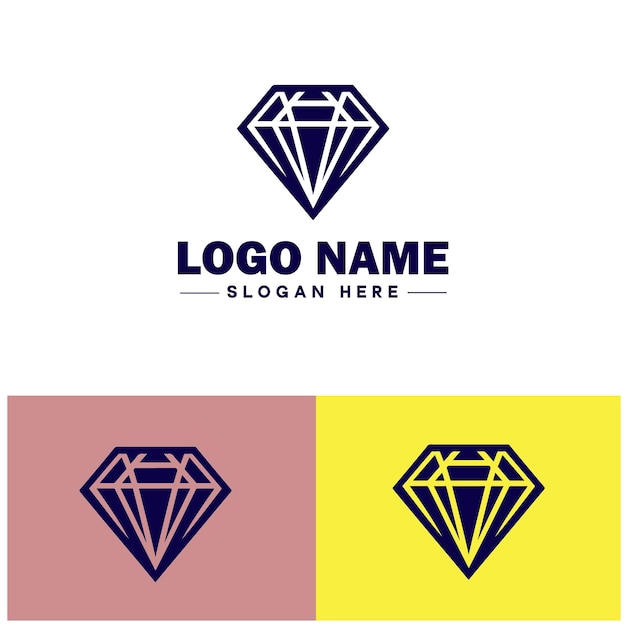 Iconos de diamantes Joyas Logo de moda signo premium símbolo vector de logotipo