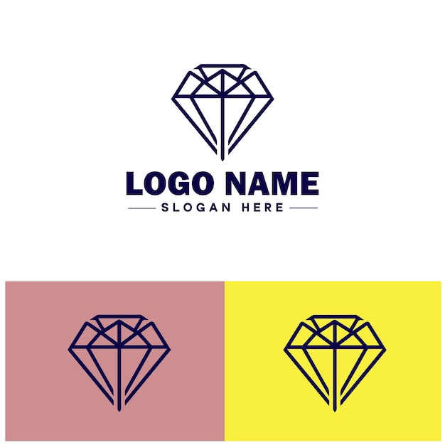 Iconos de diamantes Joyas Logo de moda signo premium símbolo vector de logotipo