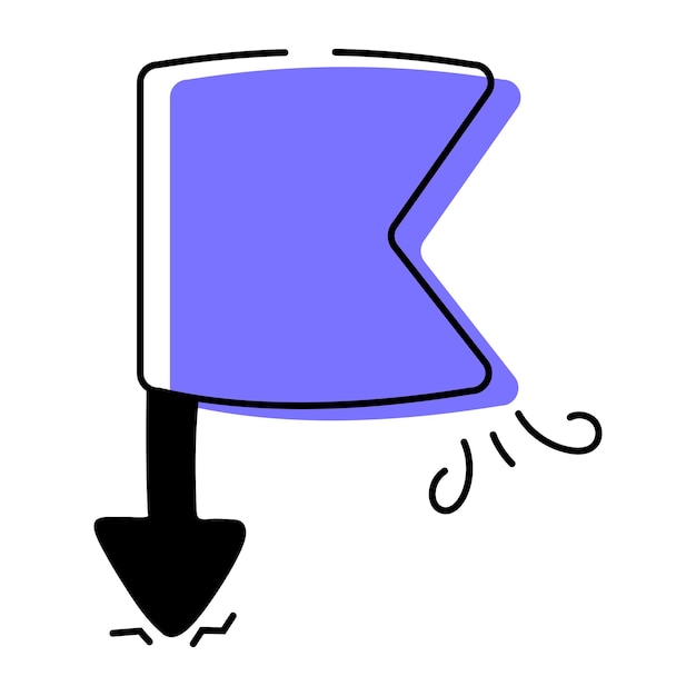 Iconos dibujados a mano de los botones del cursor