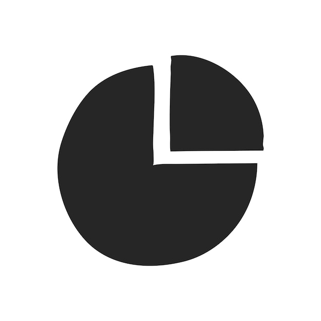 Iconos dibujados a mano Gráfico de pasteles