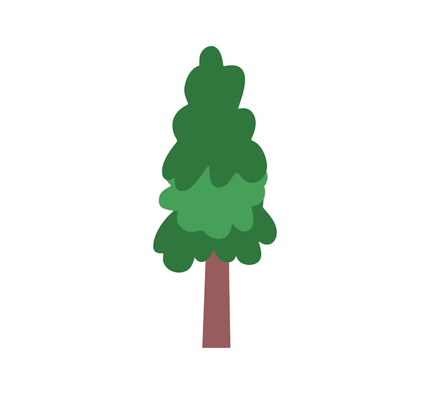 Iconos de dibujos animados de árboles Iconos de sihouette del bosque Colección de árboles vectoriales