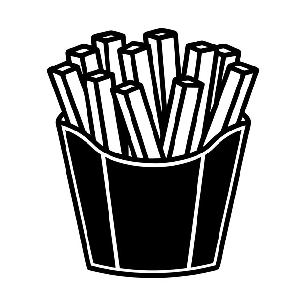 Iconos de dibujos animados de patatas fritas svg