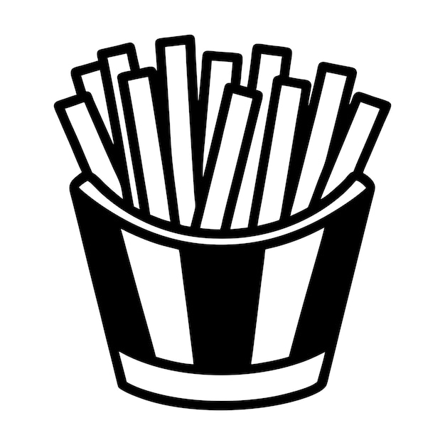 Iconos de dibujos animados de patatas fritas svg