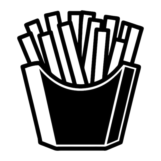Iconos de dibujos animados de patatas fritas svg