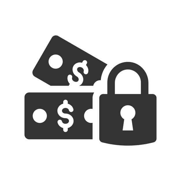 Iconos de dinero asegurado