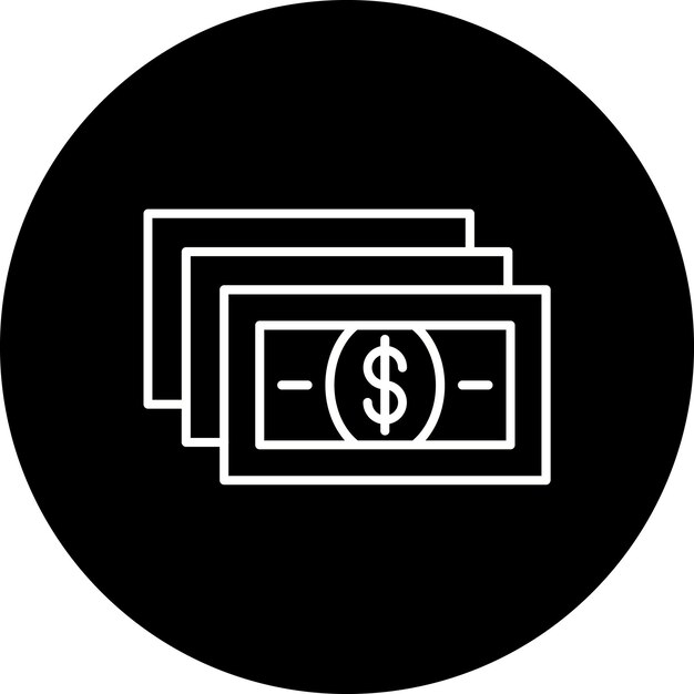 Iconos de dinero en efectivo