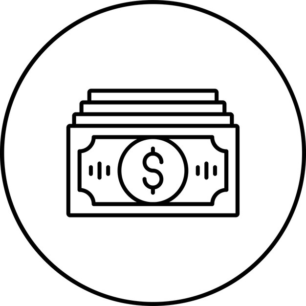 Iconos de dinero en efectivo