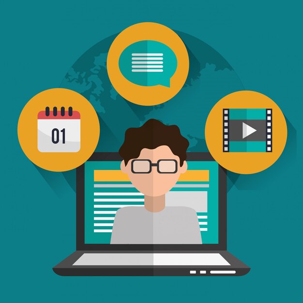 Iconos de diseño de blog