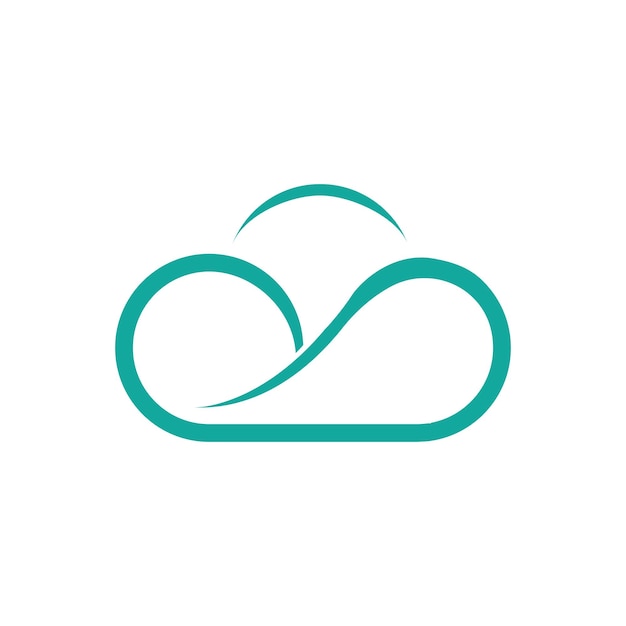 Iconos de diseño de ilustración de vector de plantilla de logotipo de nube
