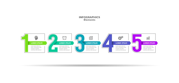 Iconos de diseño de infografía para el concepto de negocio