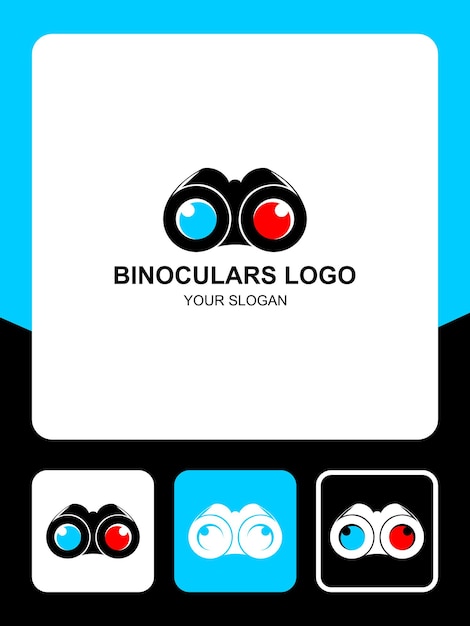 iconos y diseño de logotipo de binoculares