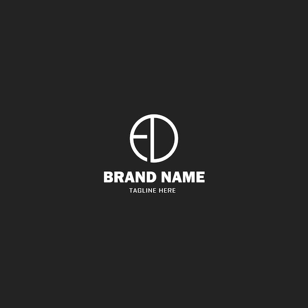 Iconos de diseño de logotipo de letra abstracta ED para empresas
