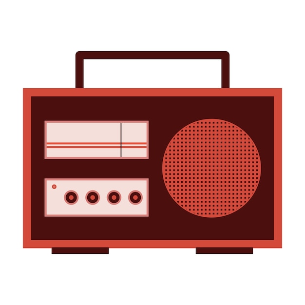 Iconos de dispositivos electrónicos retro y herramientas de comunicación antiguas