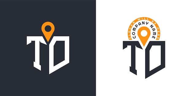 Iconos de doble vector del logotipo TD para el reclutamiento y la navegación